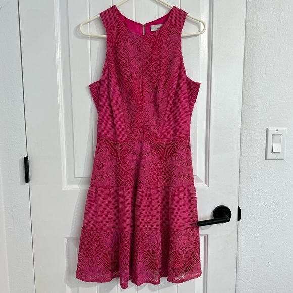 NWOT Adelyn Rae Pink Lace Sleeveless Dress - Picture 1 of 7